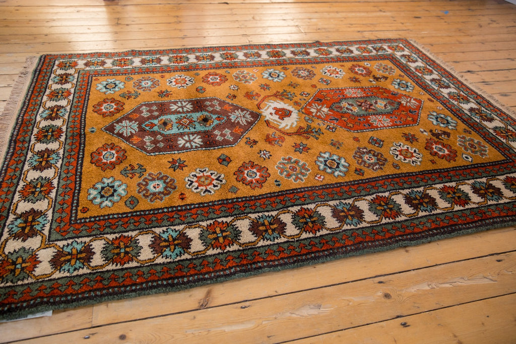 5.5x7.5 Vintage Siberian Kazak Design Carpet