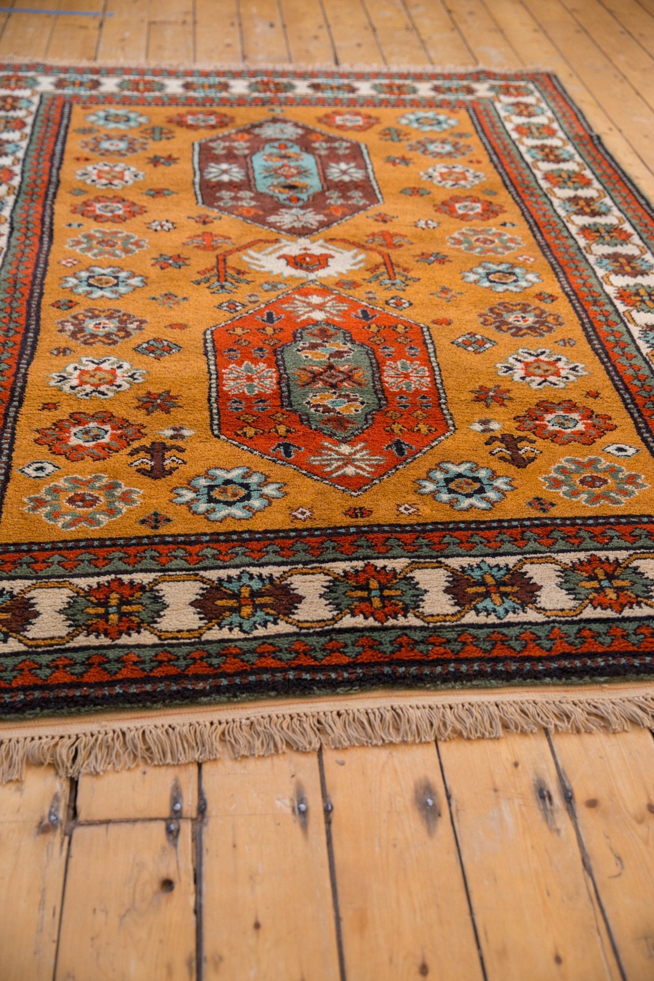 5.5x7.5 Vintage Siberian Kazak Design Carpet
