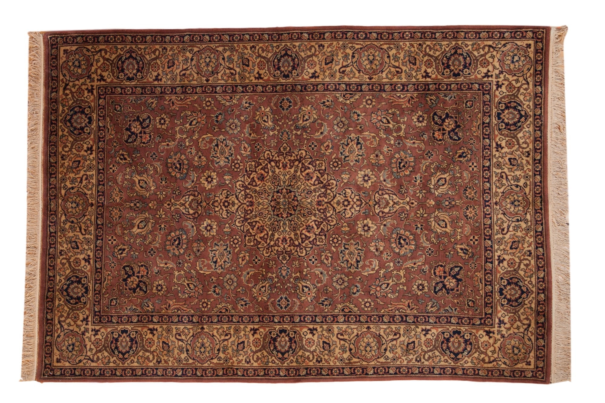 5.5x8 Vintage Romanian Tabriz Design Carpet