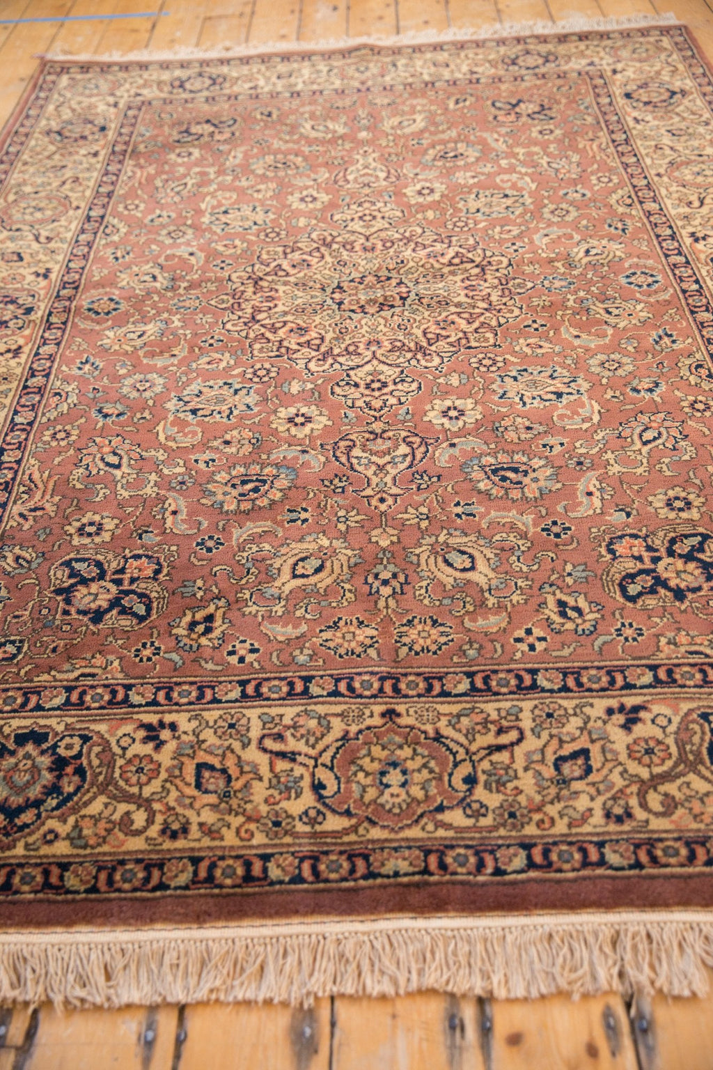 5.5x8 Vintage Romanian Tabriz Design Carpet