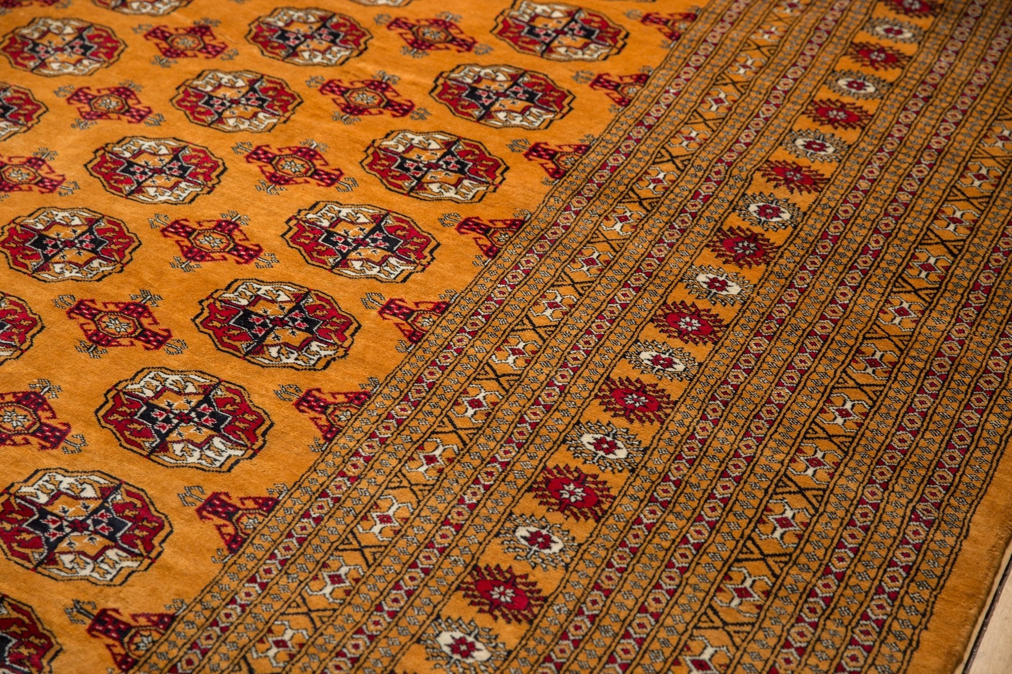 10x14 Vintage Fine Pakistani Bokhara Design Carpet
