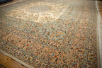 12x12 Vintage Bulgarian Kerman Design Square Carpet