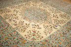 12x12 Vintage Bulgarian Kerman Design Square Carpet