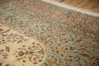 12x12 Vintage Bulgarian Kerman Design Square Carpet