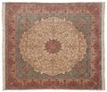 17x19 Vintage Bulgarian Kerman Design Square Carpet