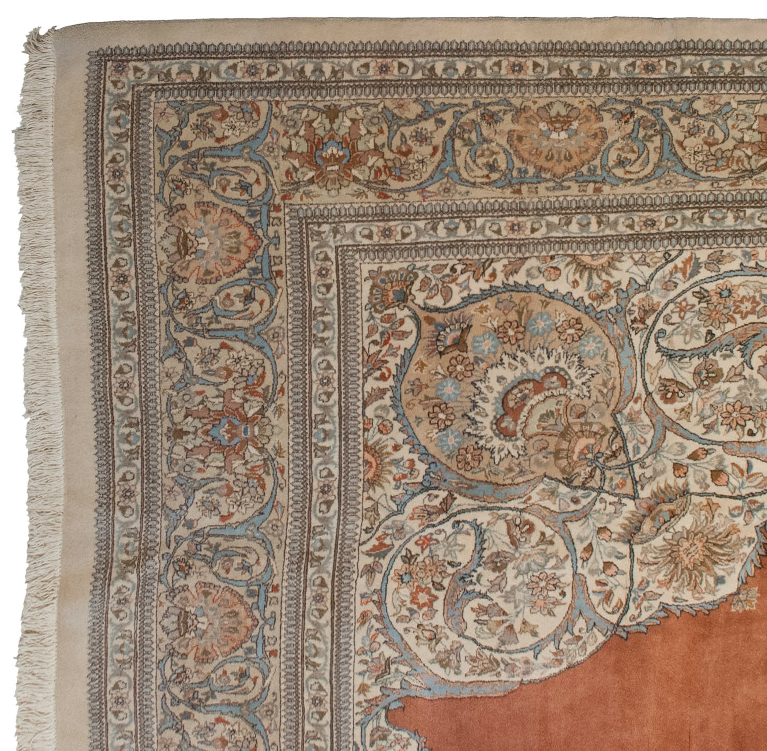 12.5x17.5 Vintage Tabriz Carpet