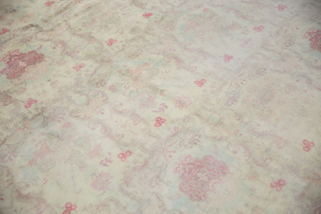 10x14 Vintage Distressed Bulgarian Kerman Design Carpet