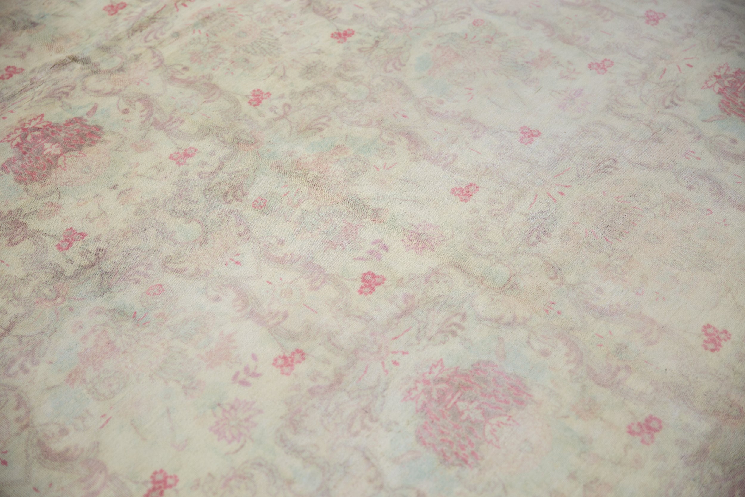 10x14 Vintage Distressed Bulgarian Kerman Design Carpet