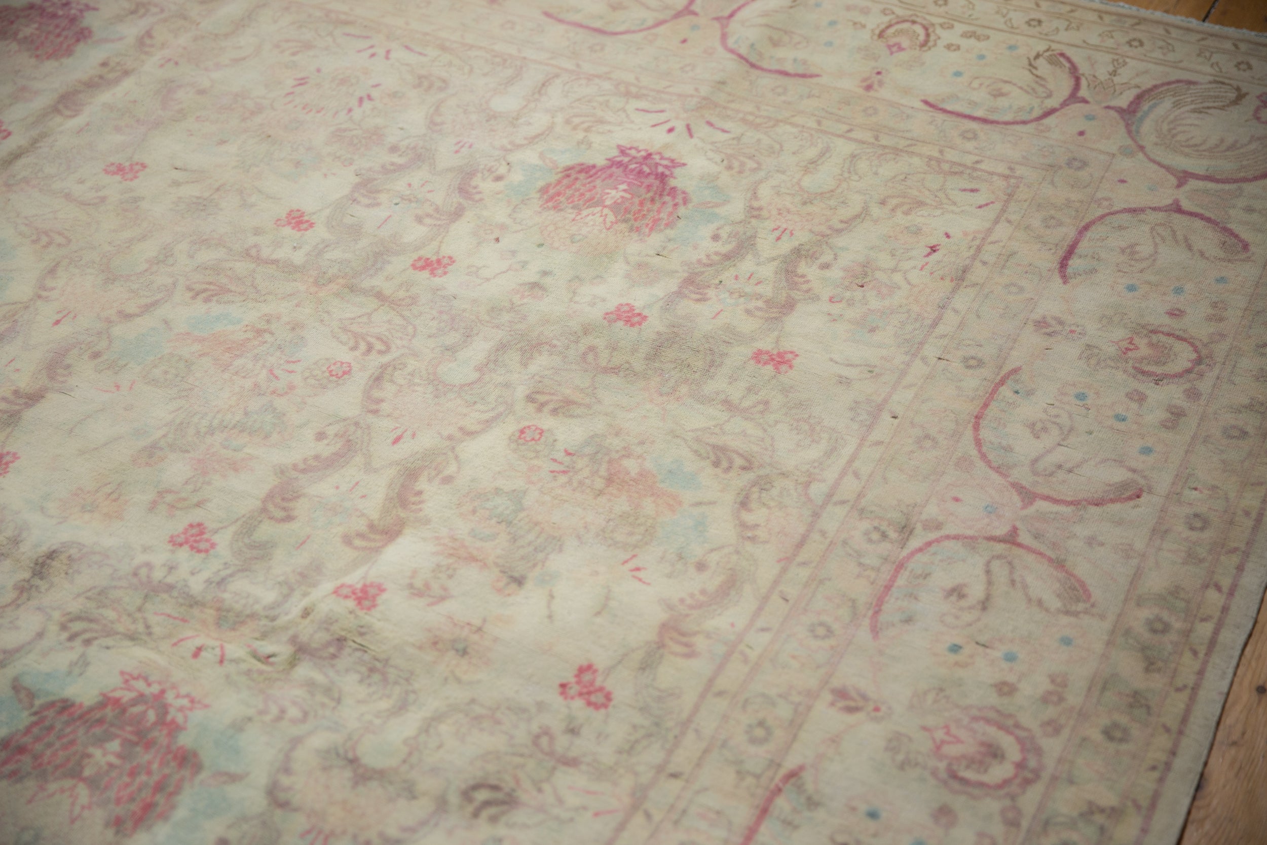 10x14 Vintage Distressed Bulgarian Kerman Design Carpet