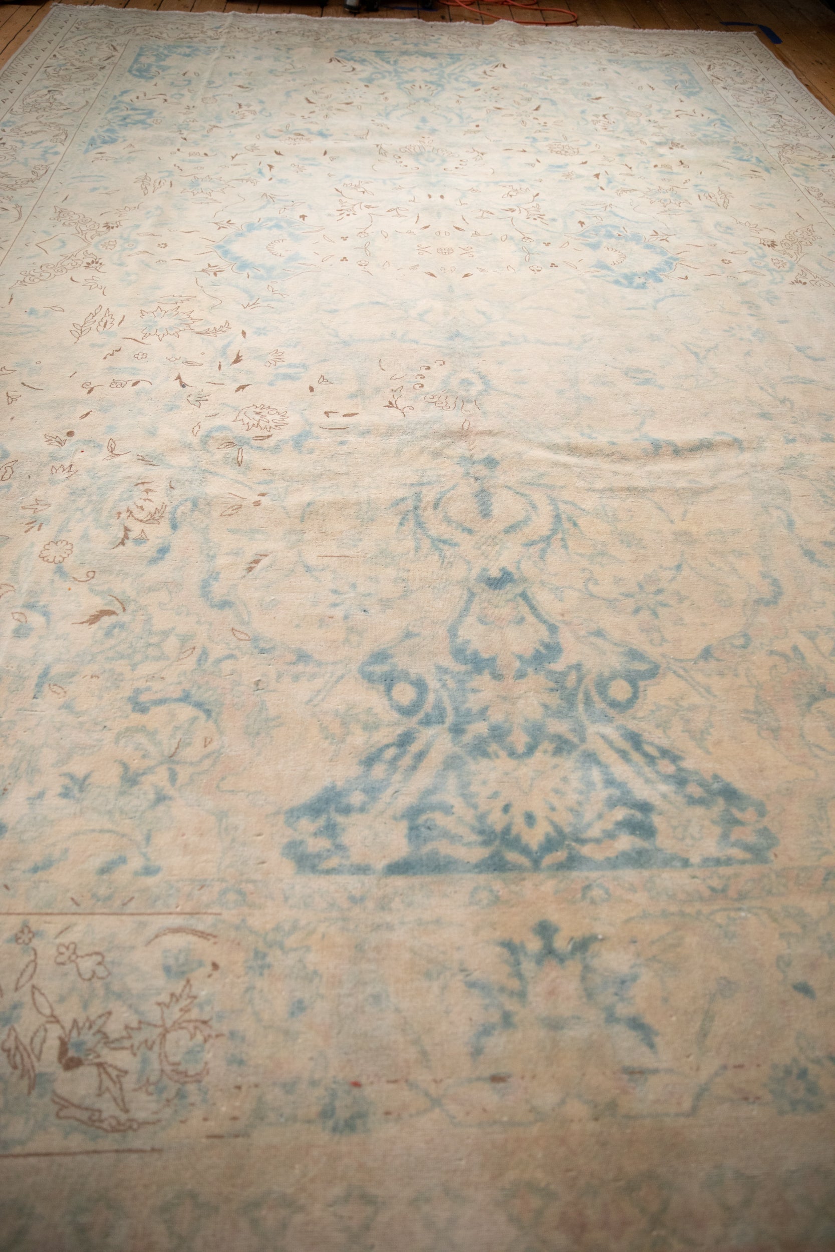 10x14 Vintage Distressed Bulgarian Polonaise Design Carpet