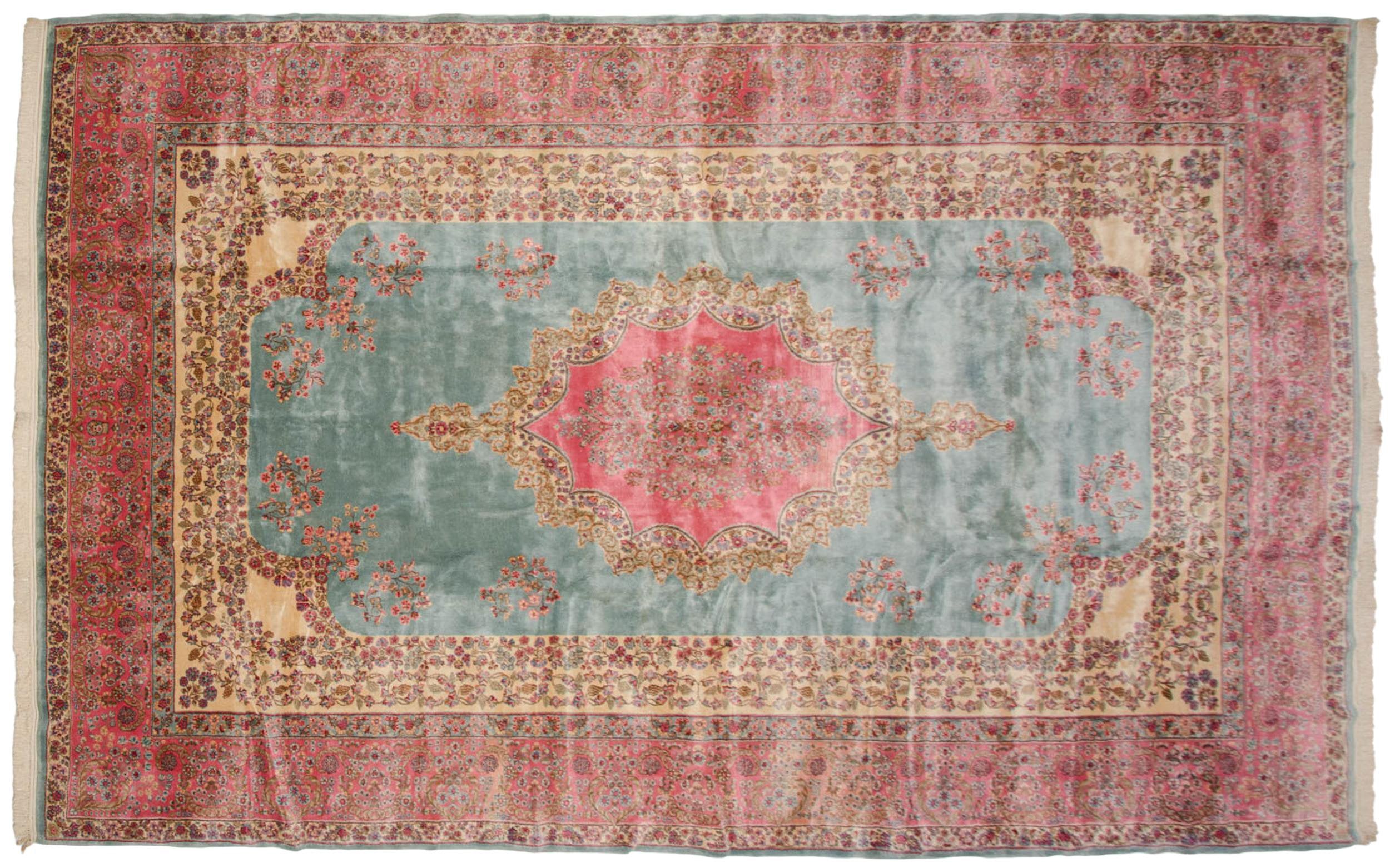 10x16.5 Vintage Fine Kerman Carpet