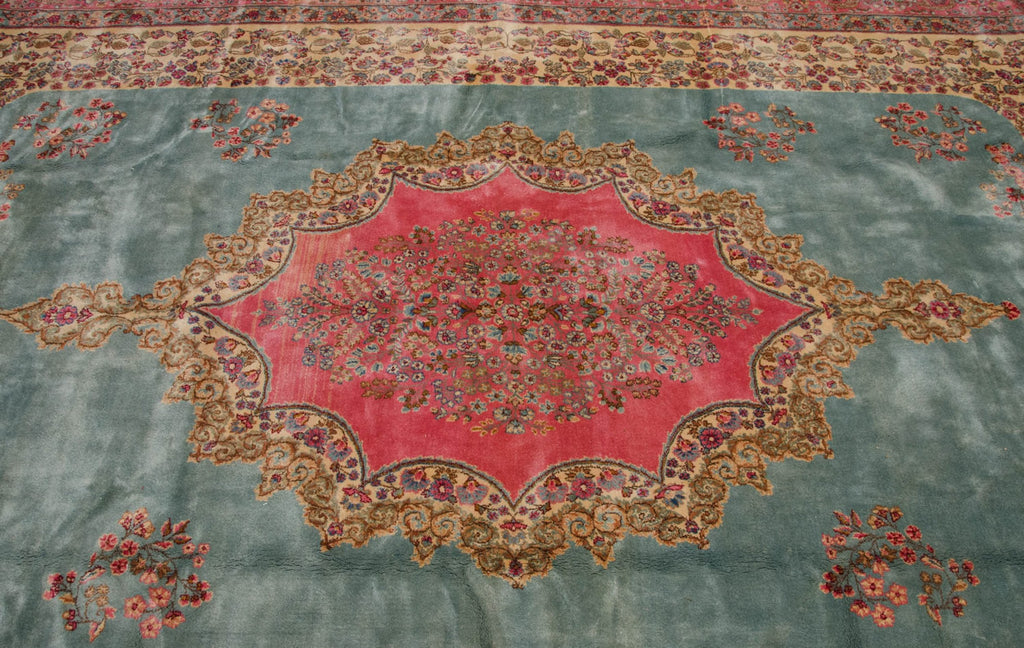 10x16.5 Vintage Fine Kerman Carpet