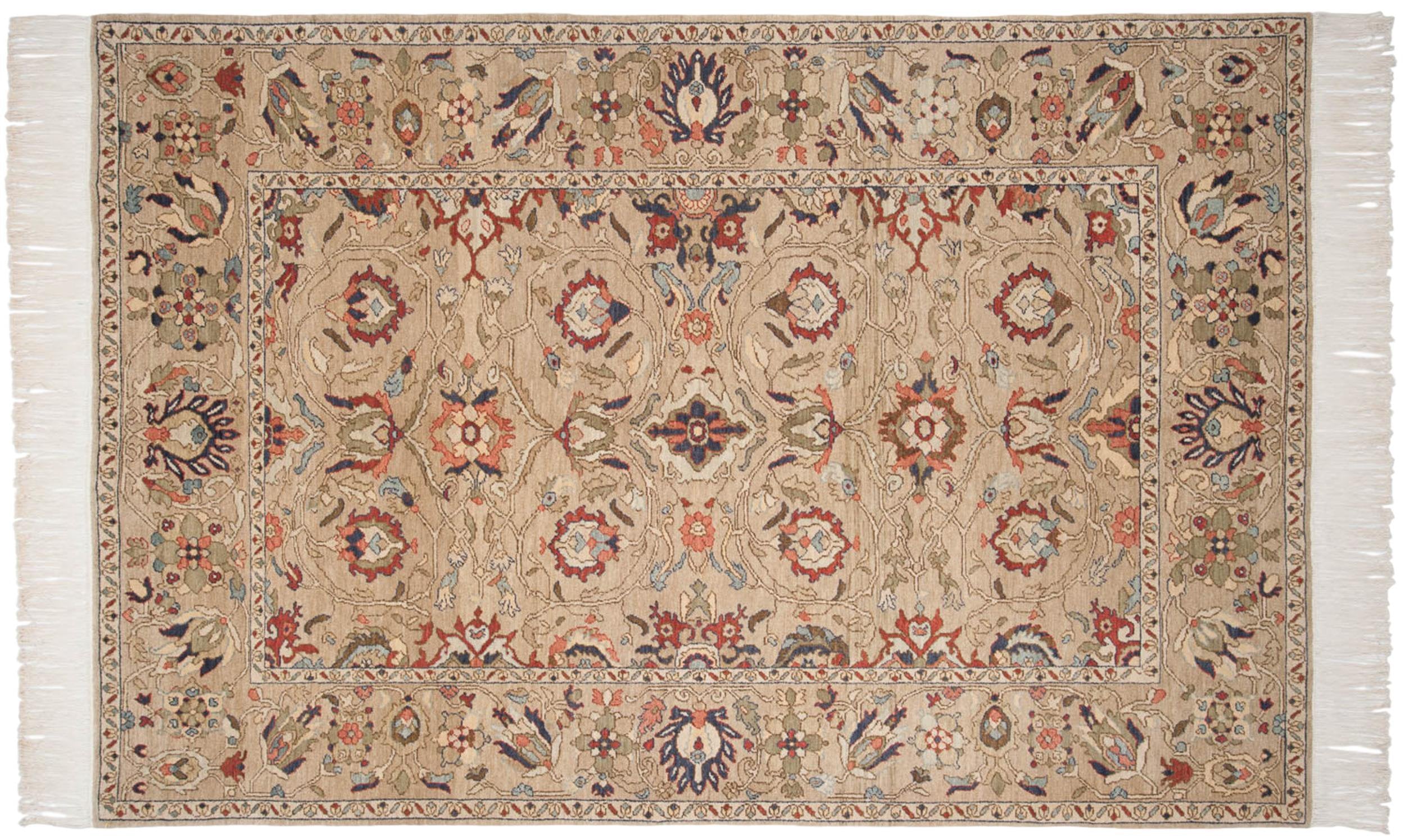 6x9 Vintage Armenian Sultanabad Design Carpet