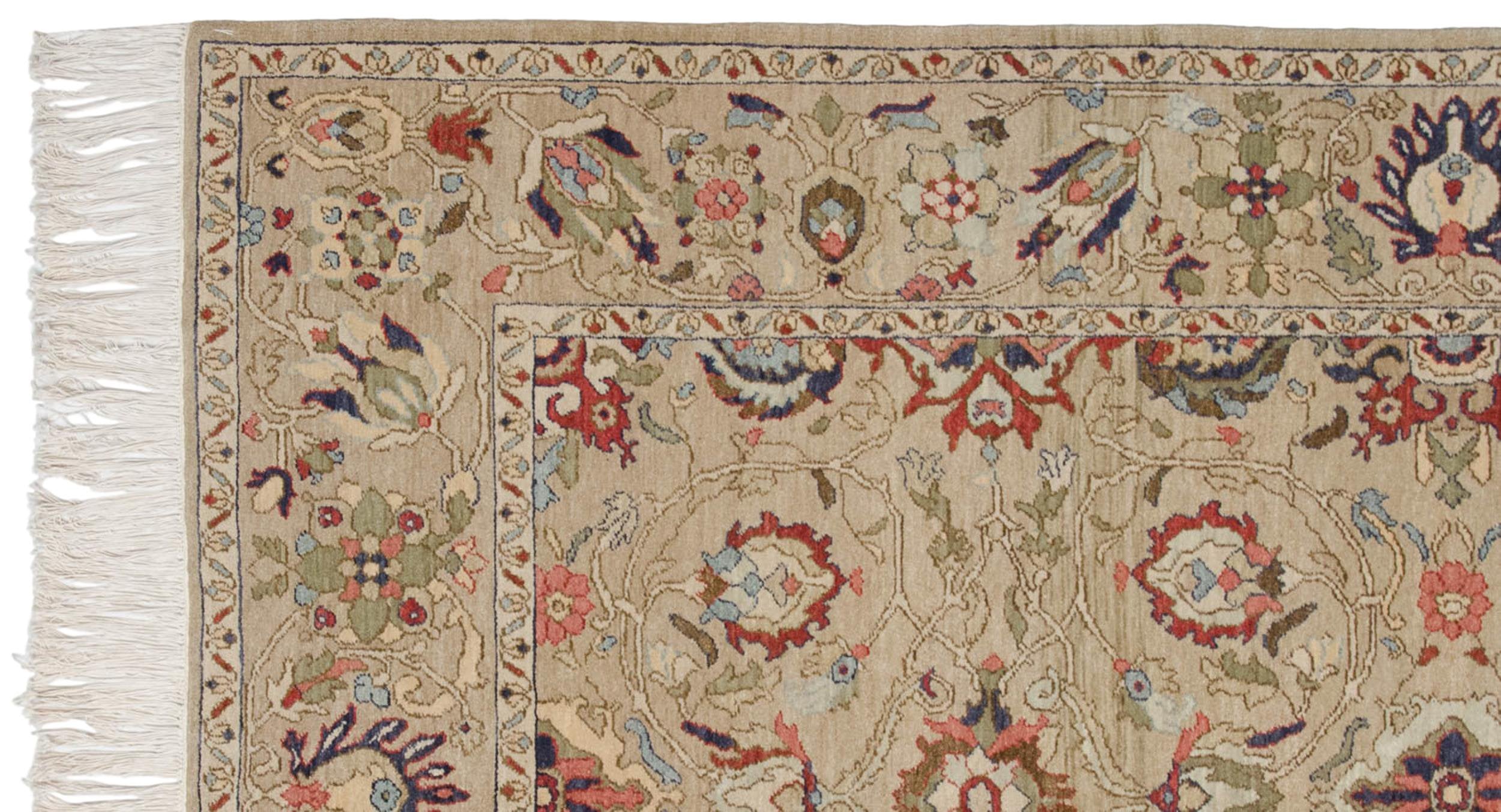 6x9 Vintage Armenian Sultanabad Design Carpet