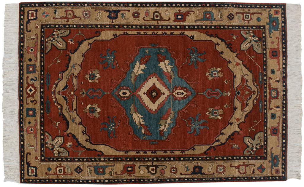 6x9 Vintage Armenian Serapi Design Carpet