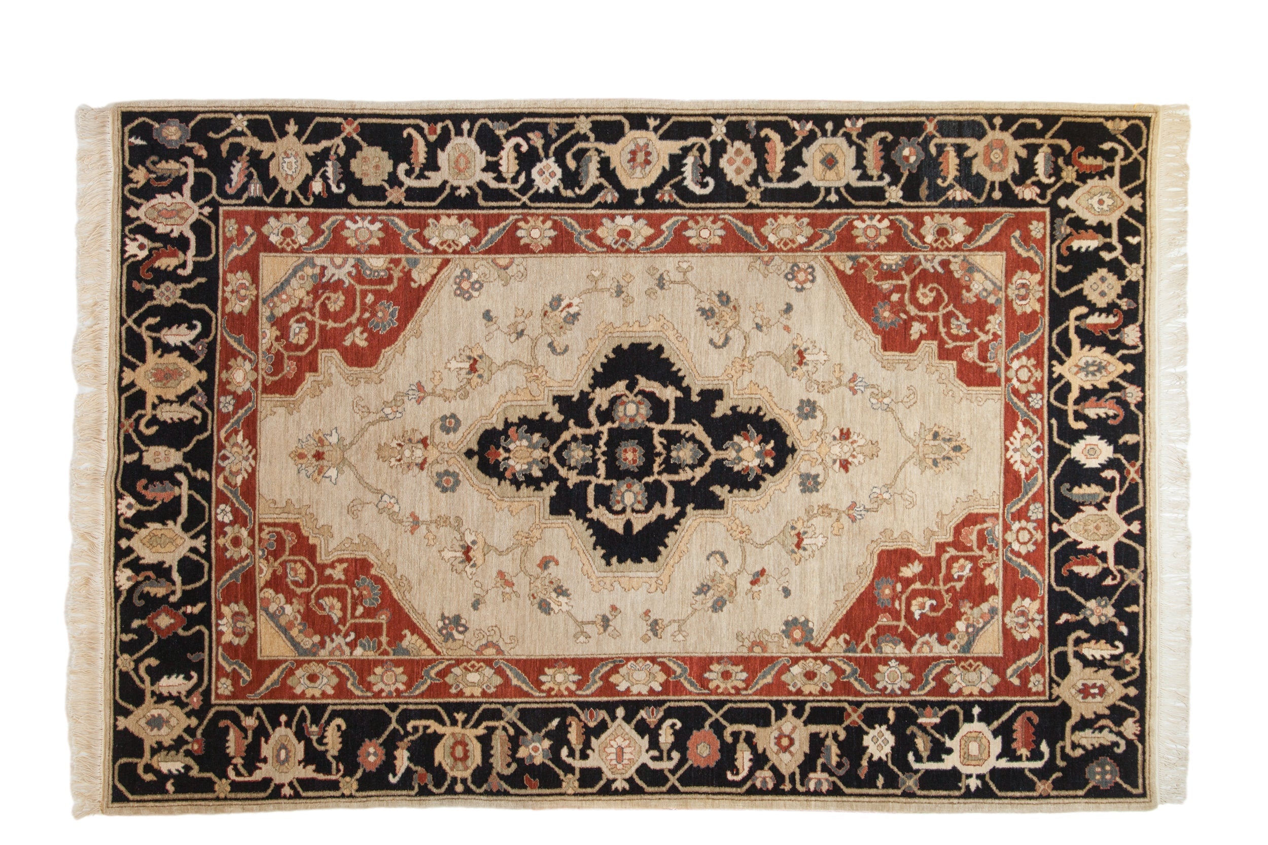 6x9 Vintage Armenian Serapi Design Carpet