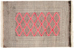 4x6 Vintage Fine Pakistani Turkmen Design Rug