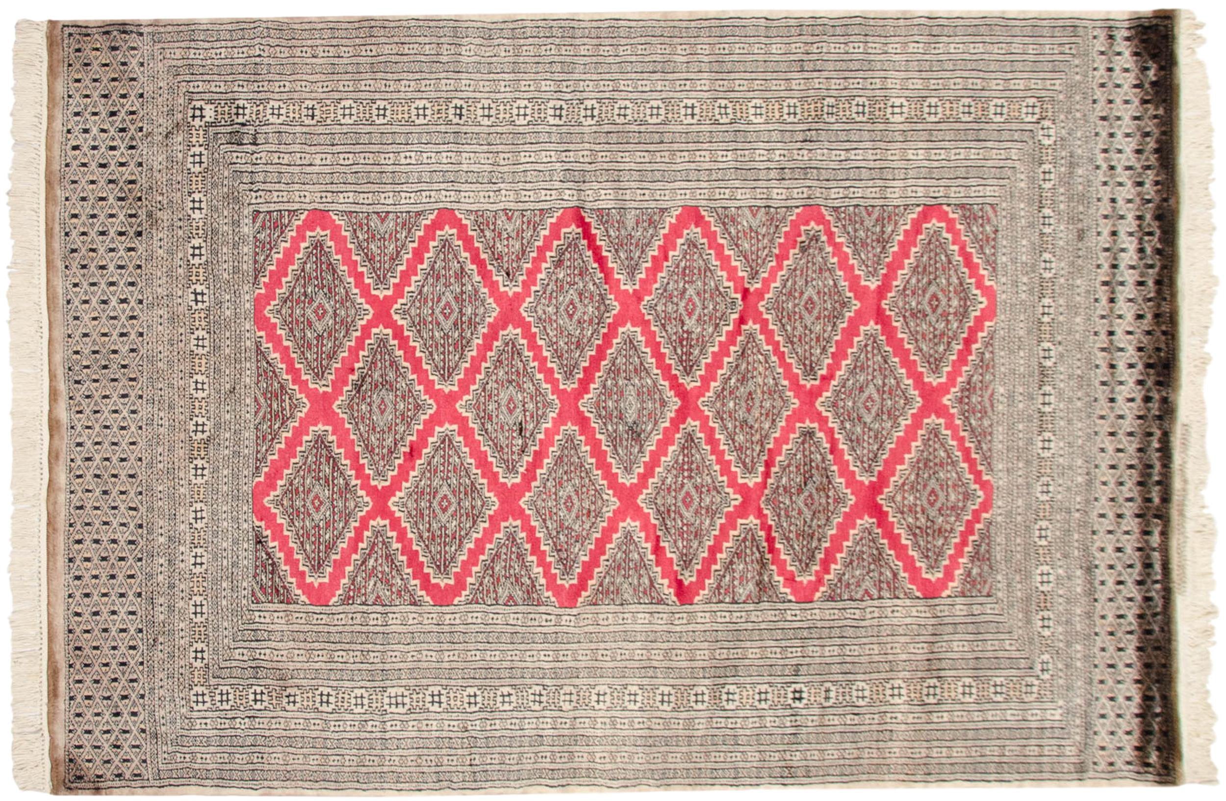 4x6 Vintage Fine Pakistani Turkmen Design Rug