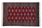 4x6 Vintage Fine Pakistani Turkmen Design Rug