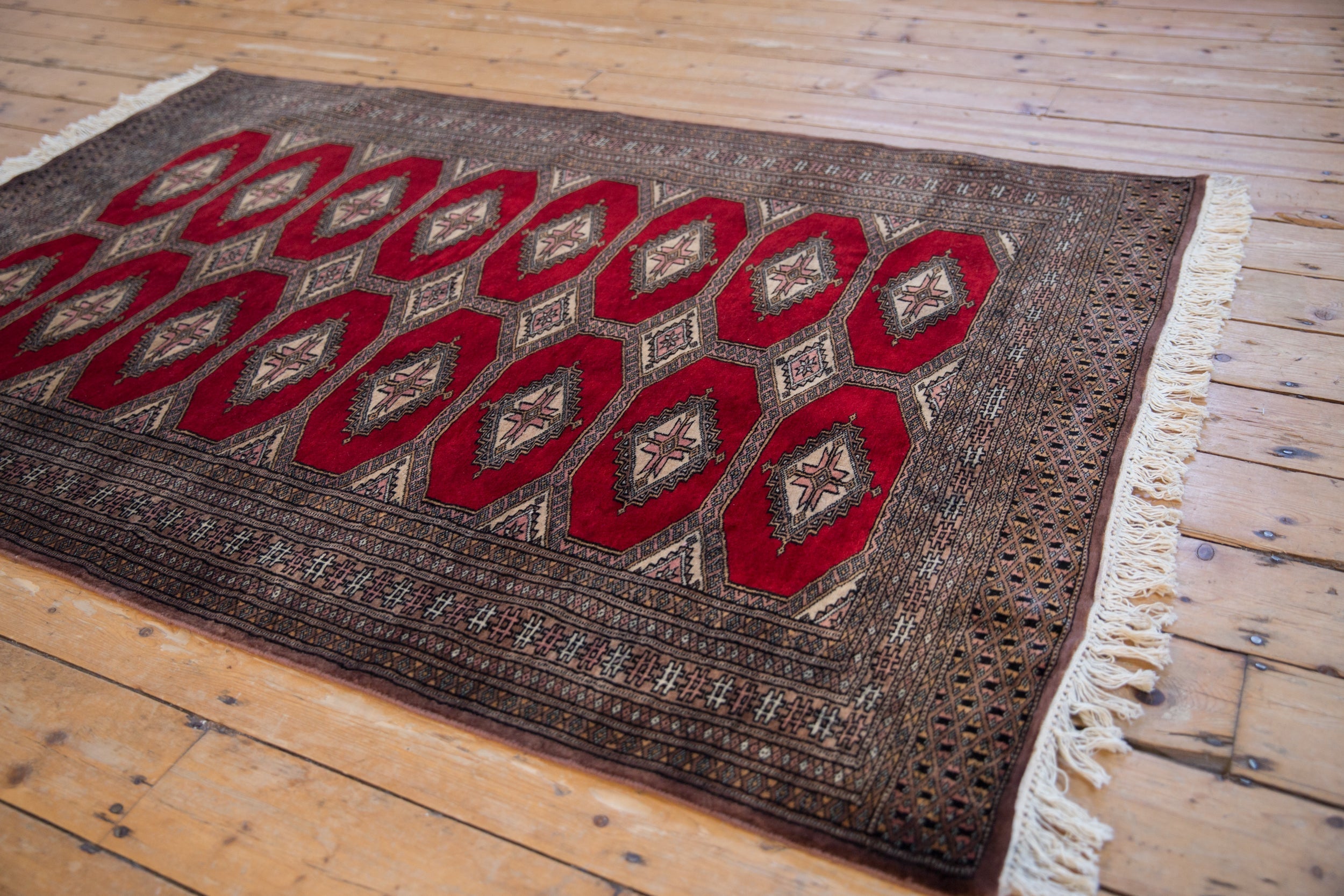 4x6 Vintage Fine Pakistani Turkmen Design Rug