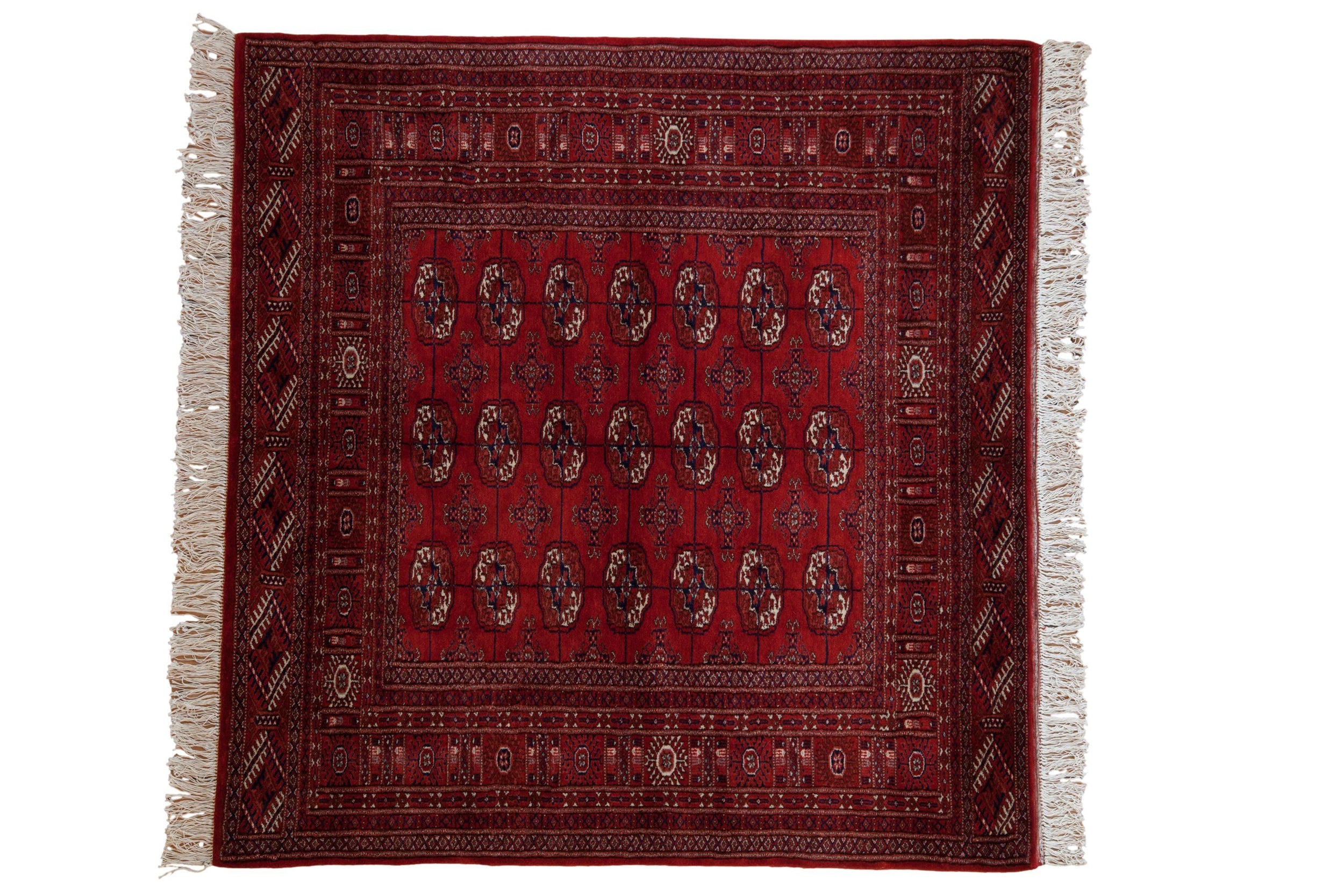 5x5 Vintage Fine Bokhara Square Rug
