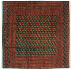 12x12.5 Vintage Fine Bokhara Square Carpet