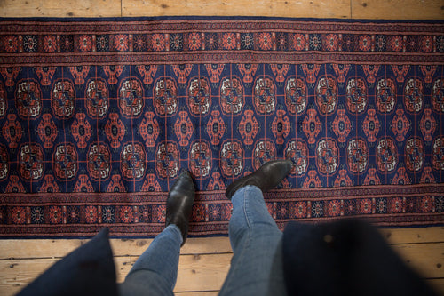 2.5x12 Vintage Fine Bokhara Rug Runner