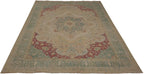 6x9 Vintage Distressed Bulgarian Kerman Design Carpet