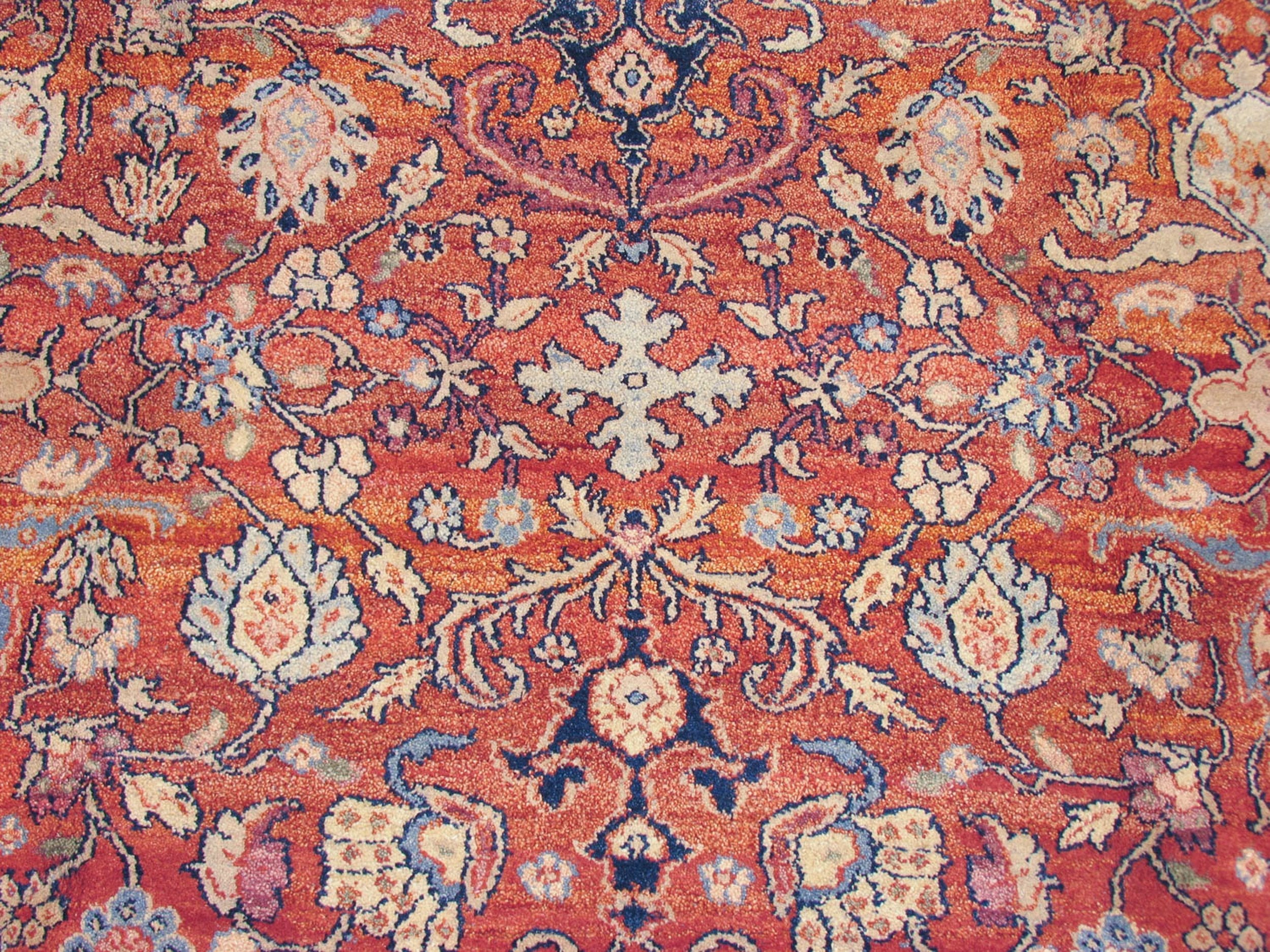 8x10 Vintage Indian Mahal Design Carpet