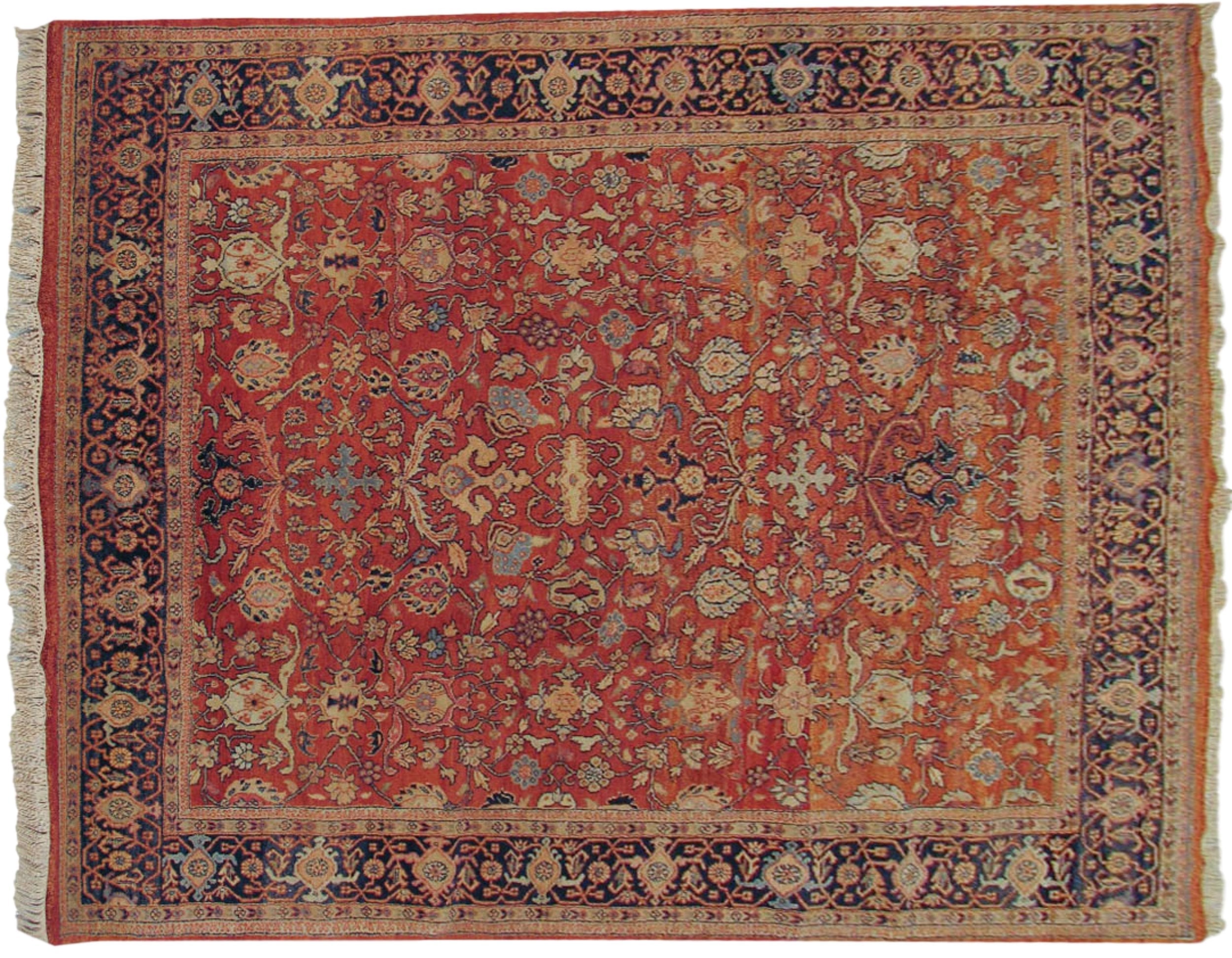 8x10 Vintage Indian Mahal Design Carpet