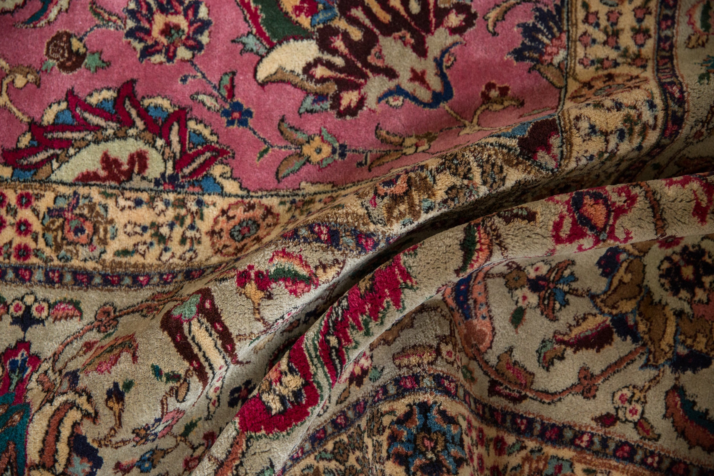 12x13.5 Vintage Tabriz Square Carpet