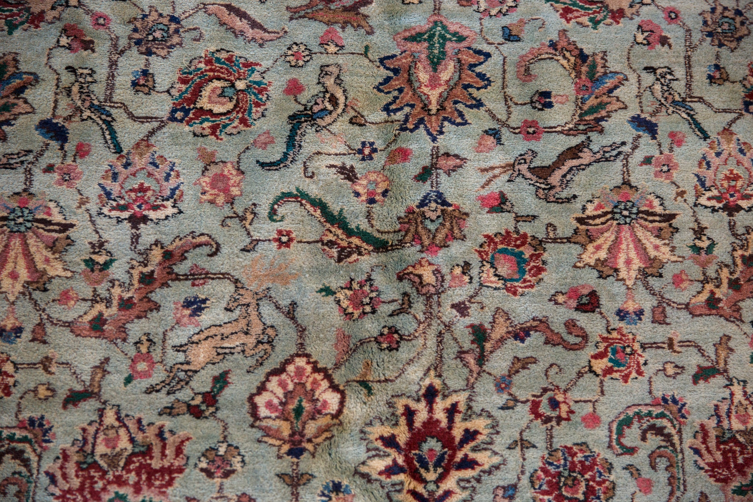 11.5x12 Vintage Tabriz Square Carpet