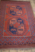 3.5x5 Vintage Pakistani Ersari Design Rug