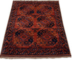 3.5x5 Vintage Pakistani Ersari Design Rug