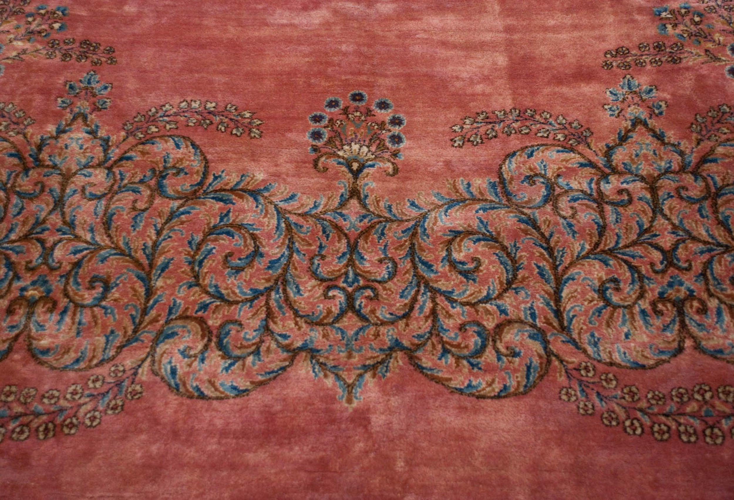 12x17.5 Vintage Fine Kerman Carpet