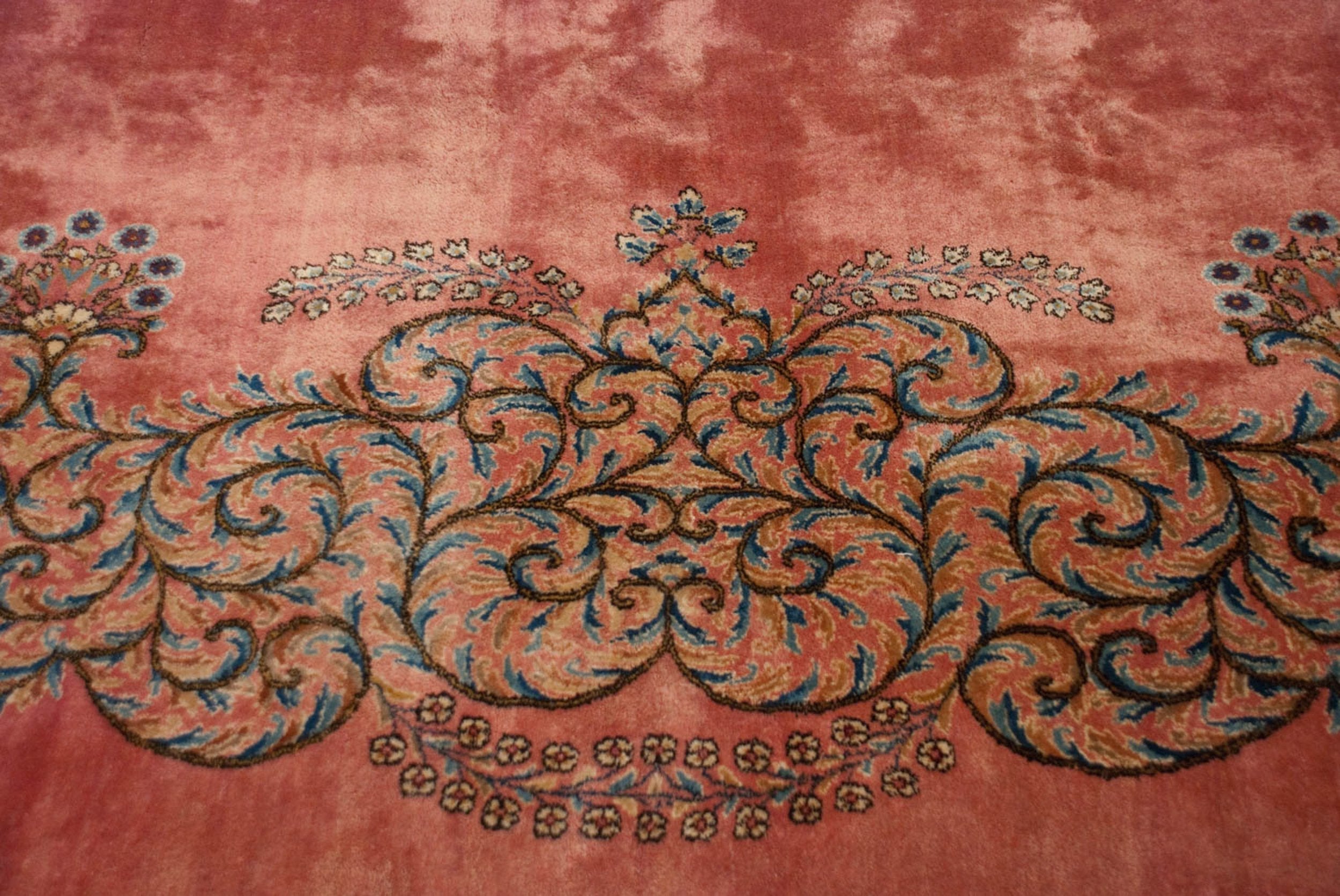 12x17.5 Vintage Fine Kerman Carpet