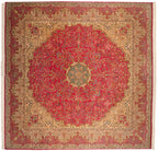 12x12.5 Vintage Bulgarian Kerman Design Square Carpet