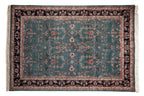 6x9 Vintage Indian Mohajeran Sarouk Design Carpet