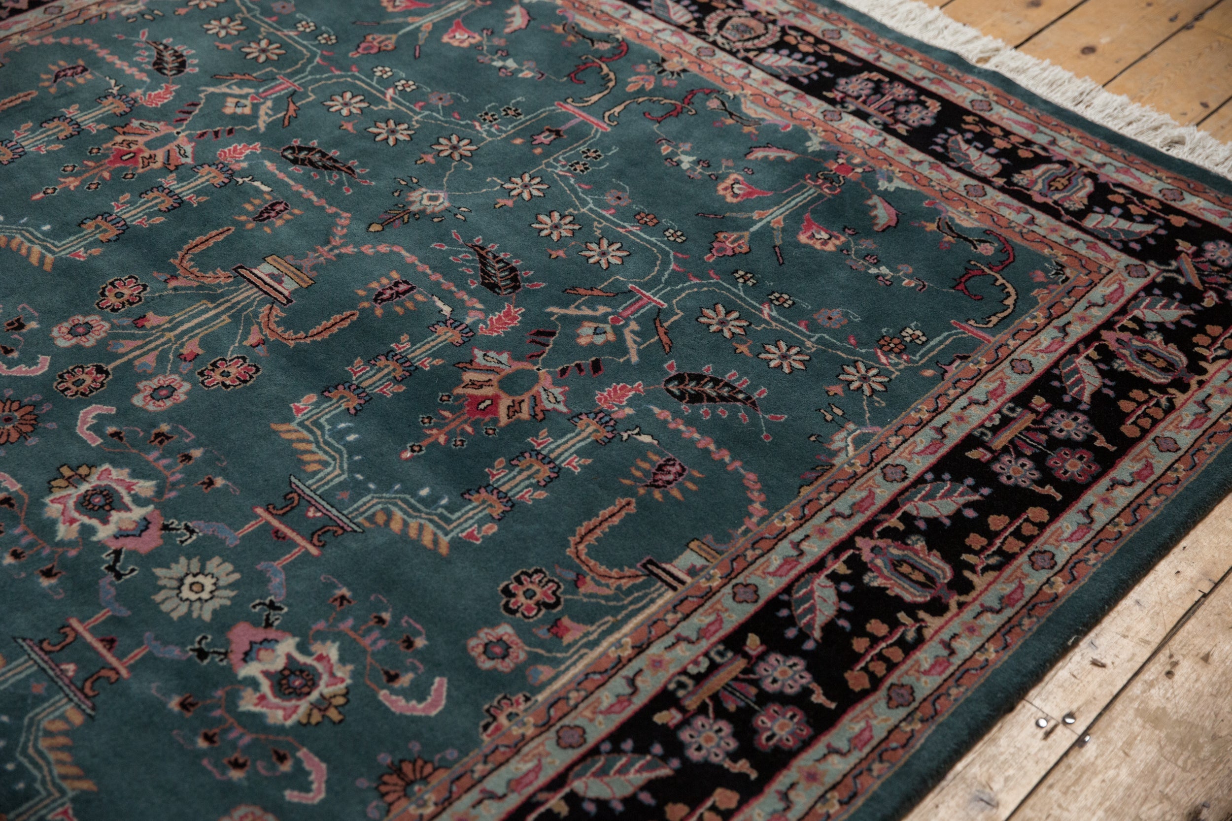 6x9 Vintage Indian Mohajeran Sarouk Design Carpet