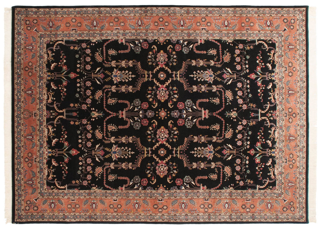 10x13.5 Vintage Indian Mohajeran Sarouk Design Carpet