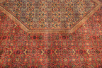 10x14 Vintage Tea Washed Indian Bijar Design Carpet