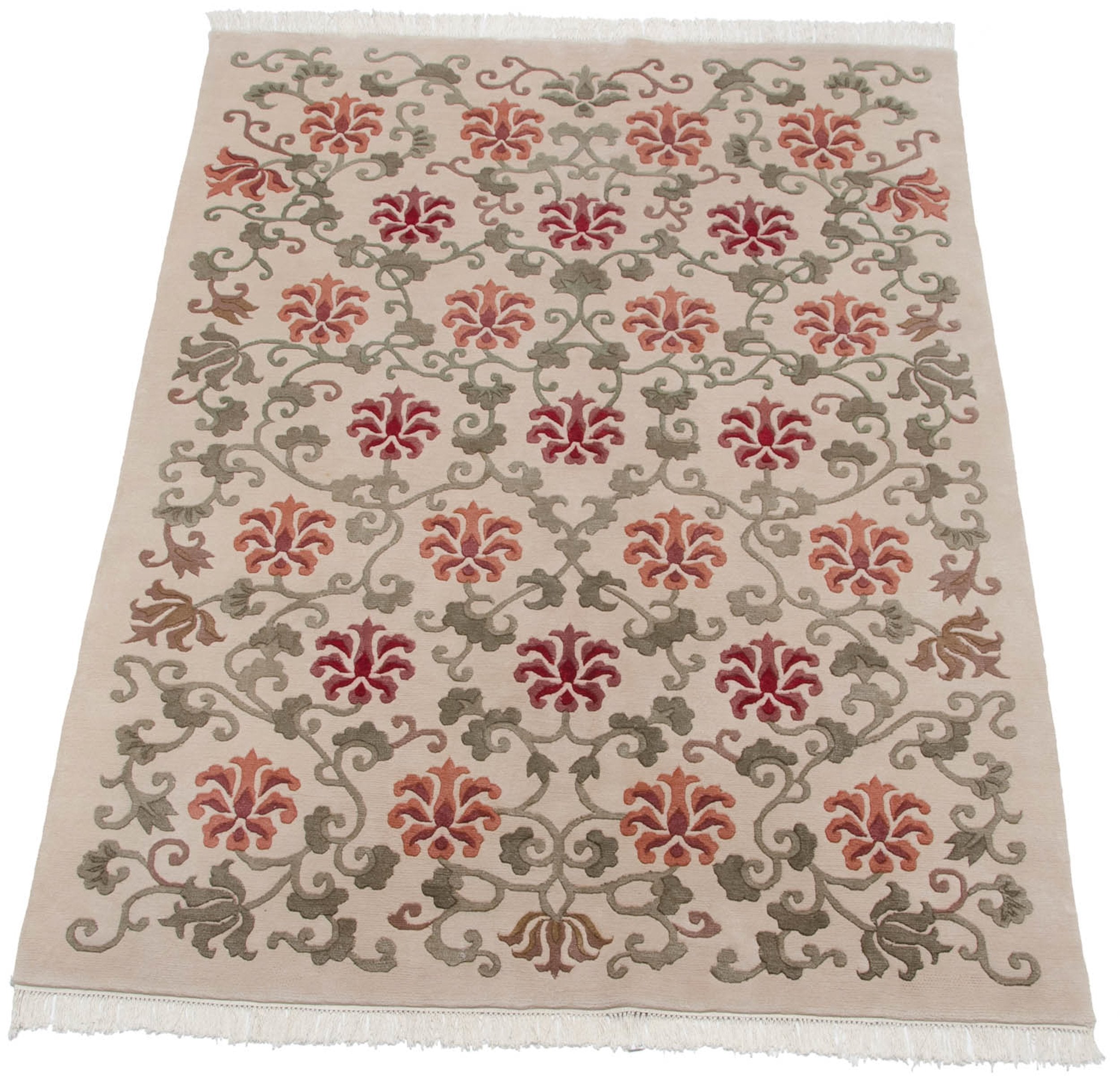 6x9 Vintage Indian Arts And Crafts Design Carpet