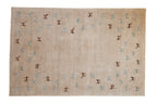 6x9 New Indian Folk Art Design Carpet