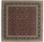 10x10 New Indian Tabriz Design Square Carpet