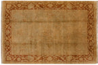6x9 New Gold Wash Indian Oushak Design Carpet