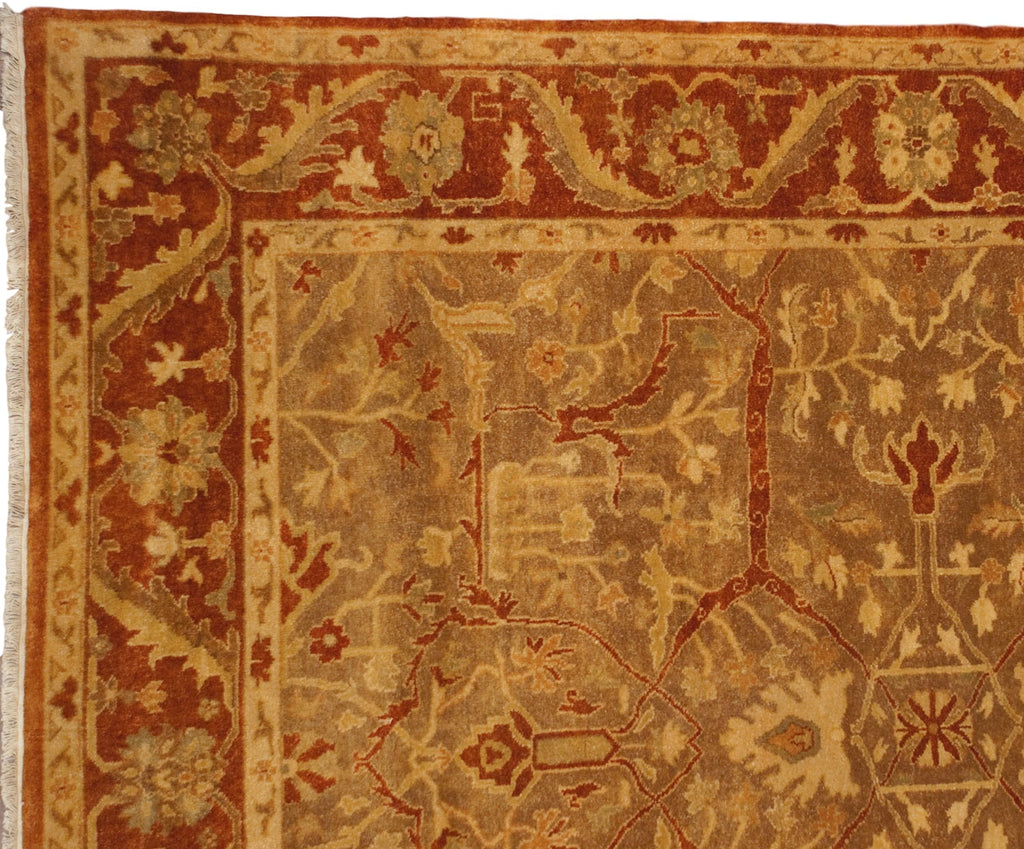 8x10 New Gold Wash Indian Oushak Design Carpet