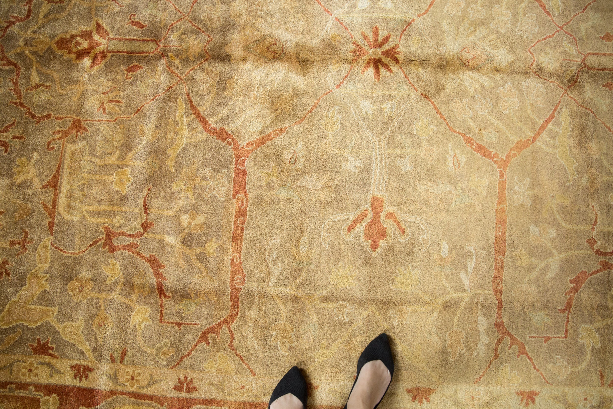 8.5x11.5 New Gold Wash Indian Oushak Design Carpet