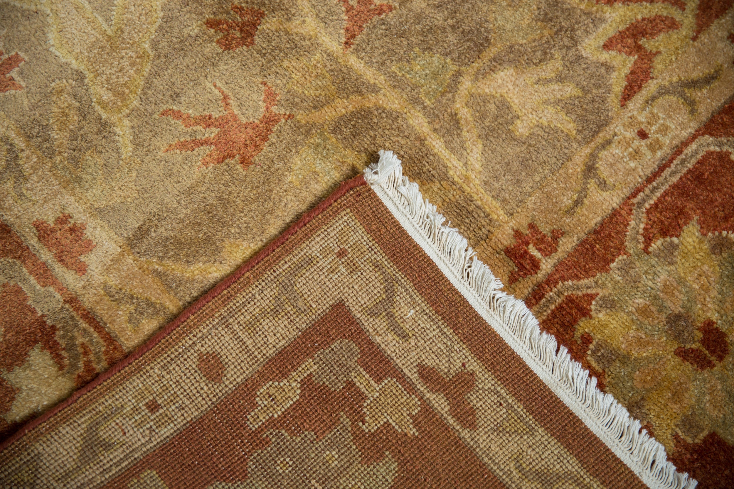 8.5x11.5 New Gold Wash Indian Oushak Design Carpet