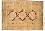 9x12 Vintage Distressed Bulgarian Caucasian Design Carpet