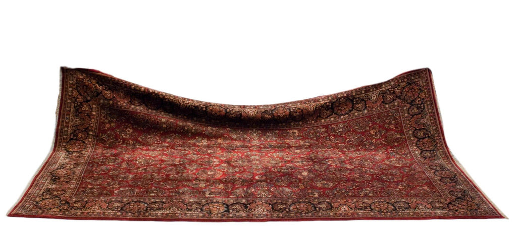 10.5x18.5 Vintage American Sarouk Carpet